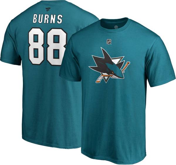 NHL Men's San Jose Sharks Brent Burns #88 Teal Player T-Shirt