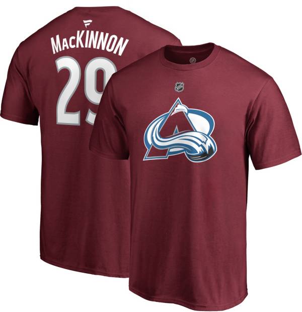 NHL Men's Colorado Avalanche Nathan MacKinnon #29 Maroon Player T-Shirt