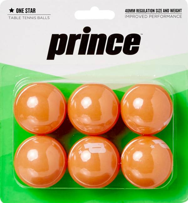 Prince One-Star Team Colored Table Tennis Balls 6 Pack