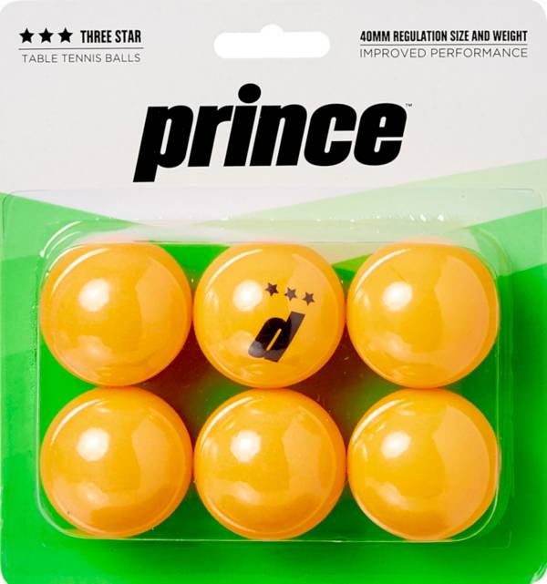 Prince Three-Star Orange Table Tennis Balls 6 Pack product image