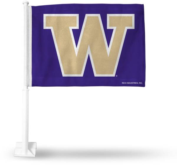 Rico Washington Huskies Car Flag