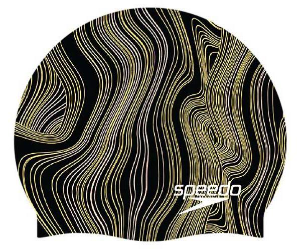 Speedo Printed Elastomeric Silicone Swim Cap