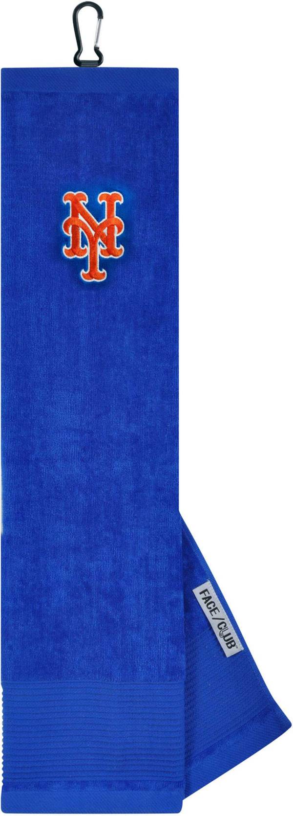 Team Effort New York Mets Embroidered Face/Club Tri-Fold Towel