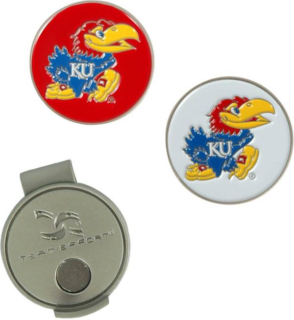 Team Effort Kansas Jayhawks Hat Clip and Ball Markers Set