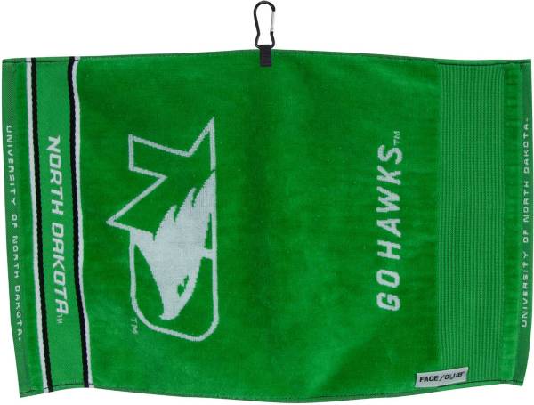 Team Effort North Dakota Fighting Hawks Face/Club Jacquard Golf Towel