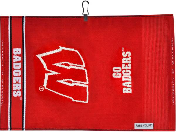 Team Effort Wisconsin Badgers Face/Club Jacquard Golf Towel