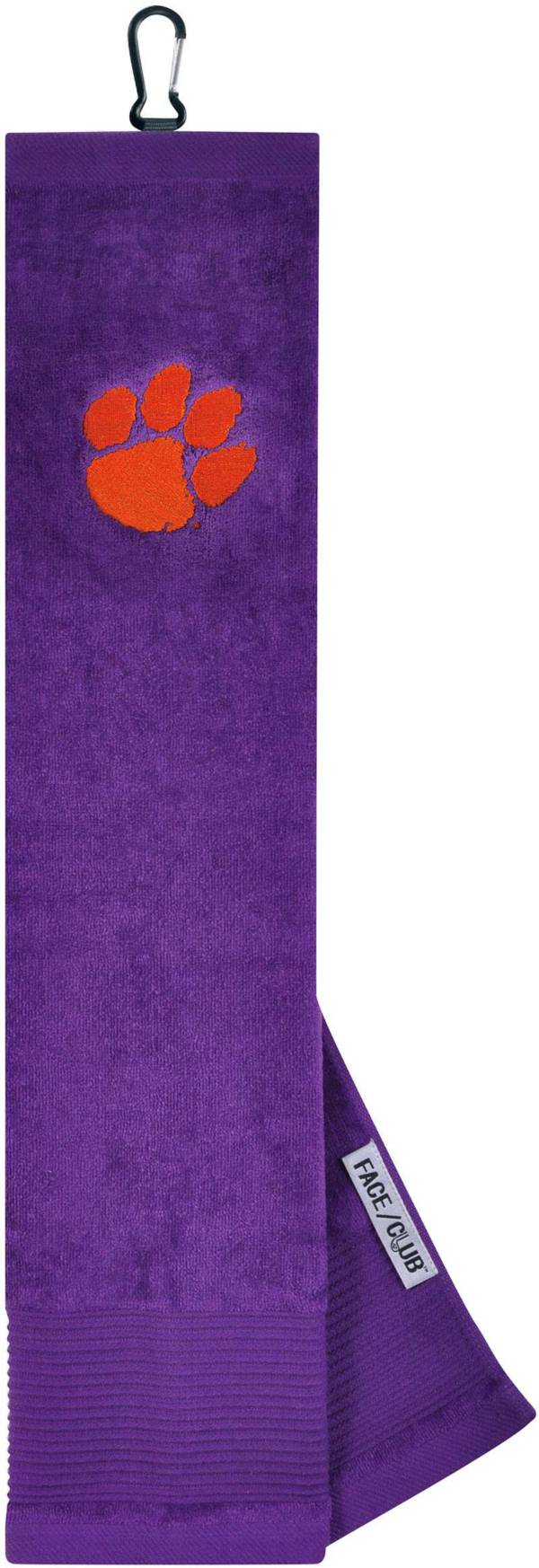 Team Effort Clemson Tigers Embroidered Face/Club Tri-Fold Towel