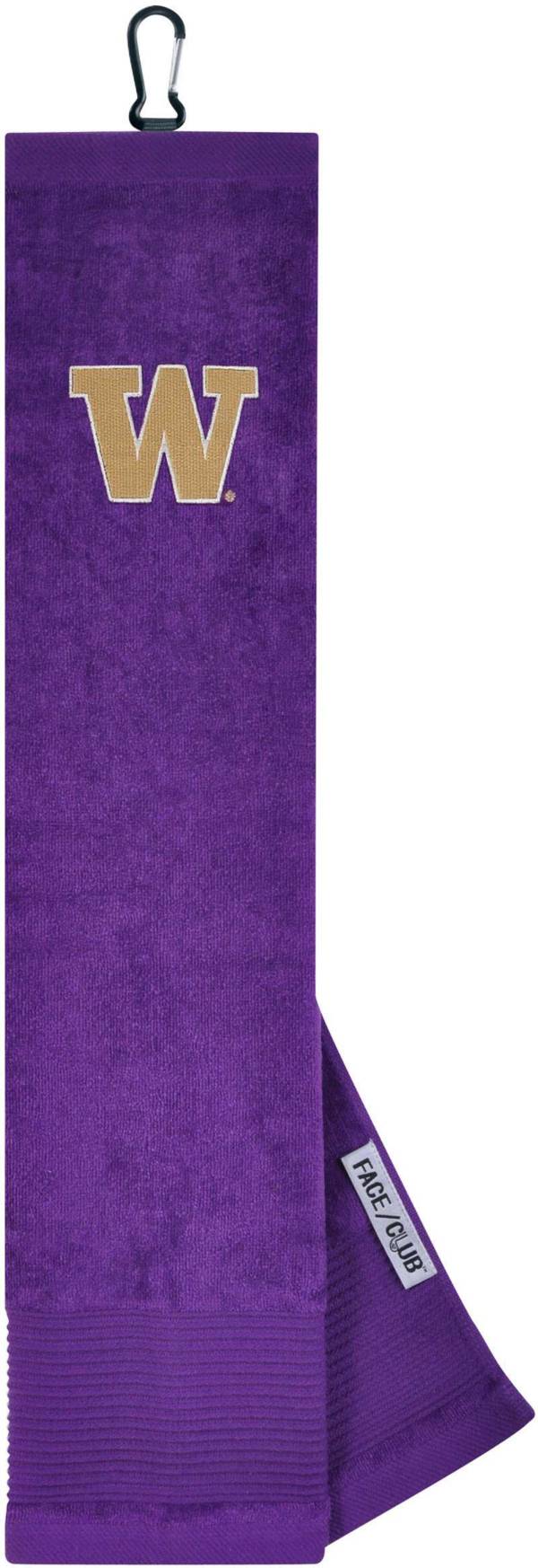 Team Effort Washington Huskies Embroidered Face/Club Tri-Fold Towel