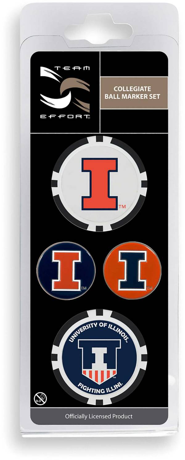 Team Effort Illinois Fighting Illini Ball Marker Set