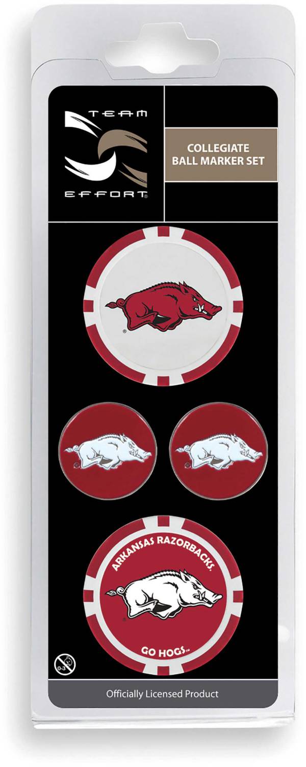 Team Effort Arkansas Razorbacks Ball Marker Set