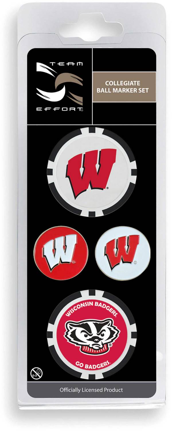 Team Effort Wisconsin Badgers Ball Marker Set