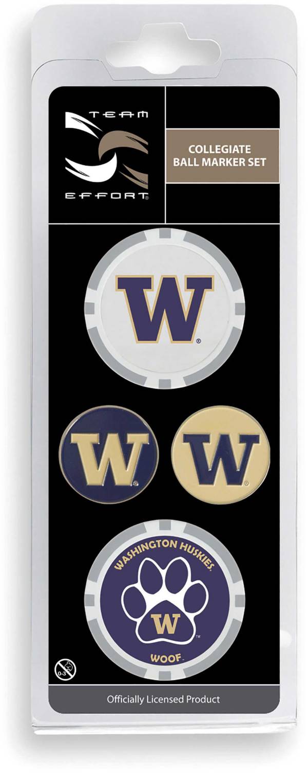 Team Effort Washington Huskies Ball Marker Set