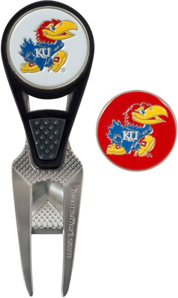 Team Effort Kansas Jayhawks CVX Divot Tool and Ball Marker Set