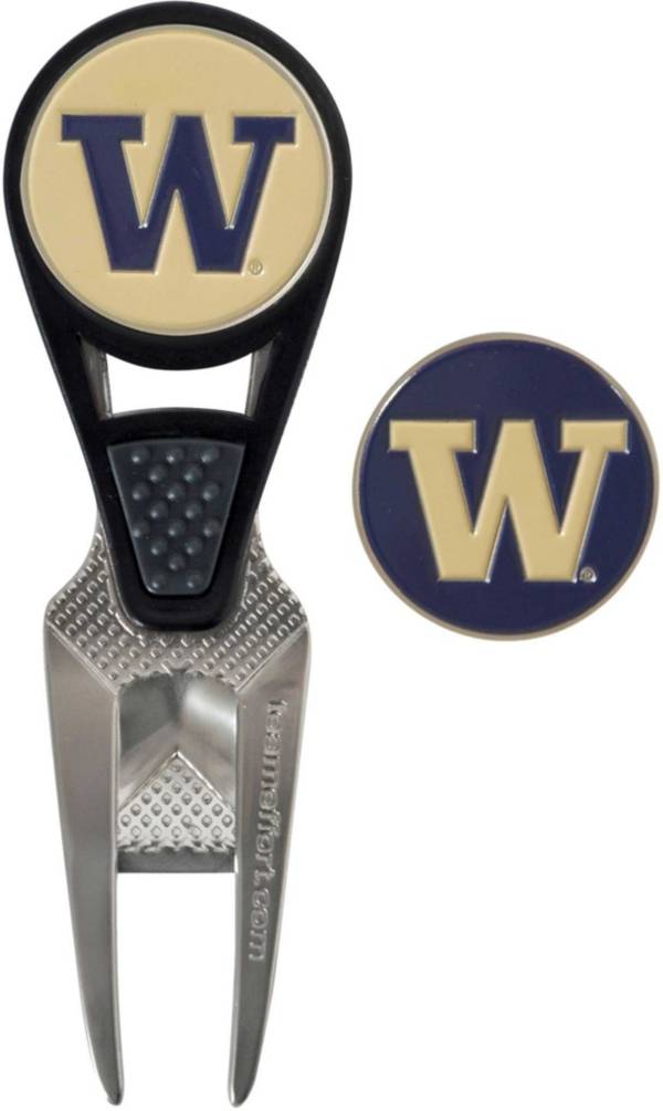 Team Effort Washington Huskies CVX Divot Tool and Ball Marker Set