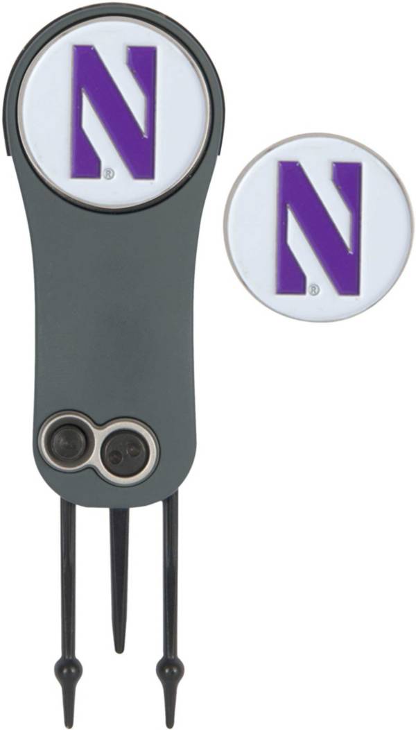 Team Effort Northwestern Wildcats Switchblade Divot Tool and Ball Marker Set