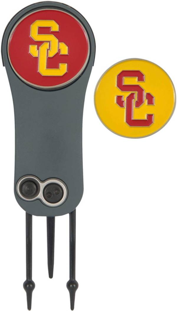 Team Effort USC Trojans Switchblade Divot Tool and Ball Marker Set