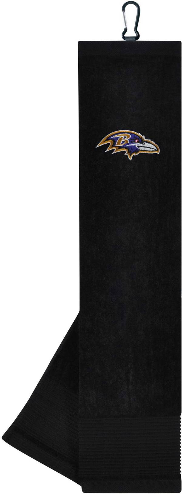 Team Effort Baltimore Ravens Embroidered Face/Club Tri-Fold Towel