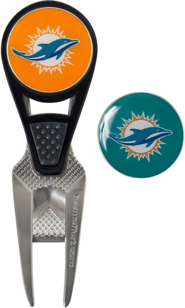 Team Effort Miami Dolphins CVX Divot Tool and Ball Marker Set