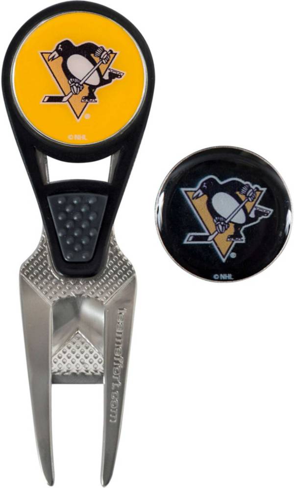 Team Effort Pittsburgh Penguins CVX Divot Tool and Ball Marker Set