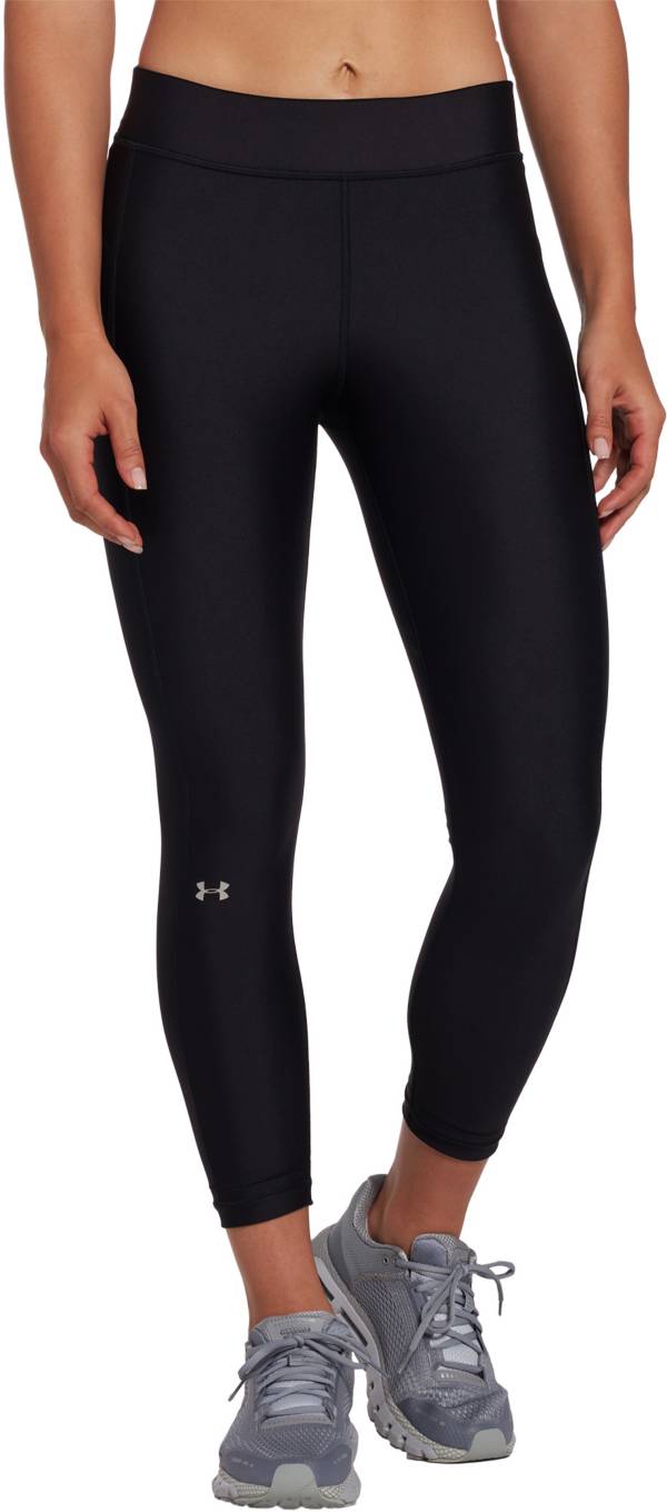 Under Armour UA HeatGear Womens Fitted Sports Training Ankle Crop Leggings L 