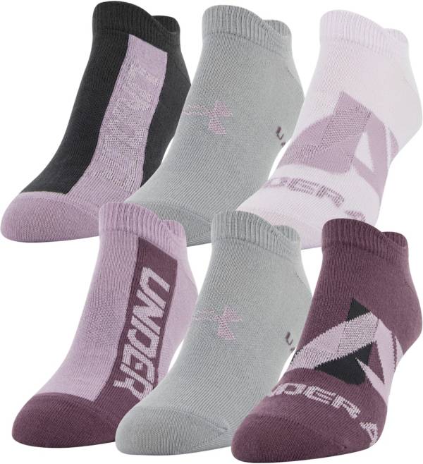 Under Armour Women's Essential 2.0 No Show Socks - 6 Pack