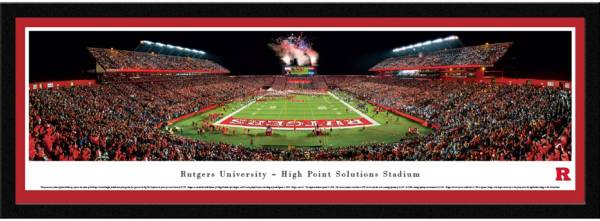 Blakeway Panoramas Rutgers Scarlet Knights Framed Panorama Poster