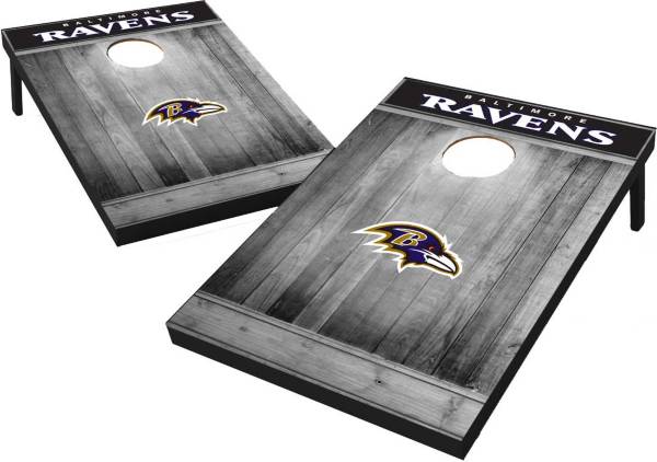 Wild Sports Baltimore Ravens Grey Wood Tailgate Toss