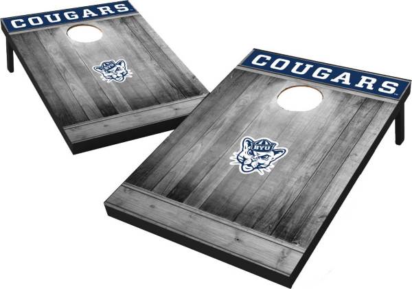 Wild Sports Brigham Young Cougars NCAA Grey Wood Tailgate Toss