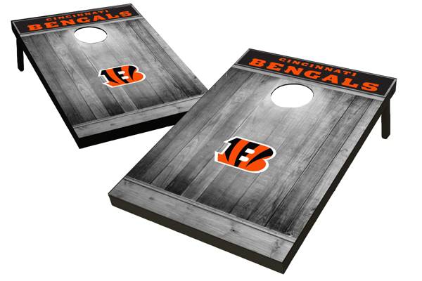 Wild Sports Cincinnati Bengals Grey Wood Tailgate Toss