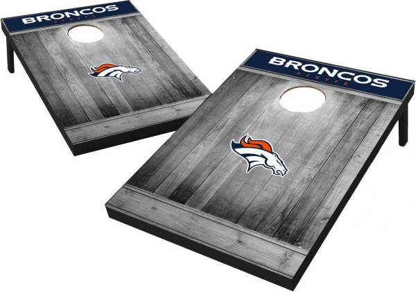 Wild Sports Denver Broncos Grey Wood Tailgate Toss