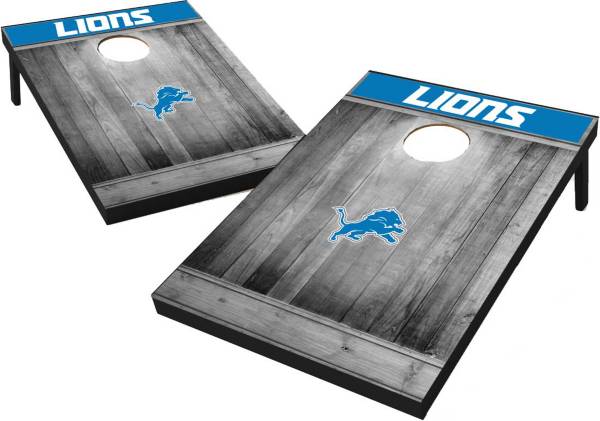 Wild Sports Detroit Lions Grey Wood Tailgate Toss