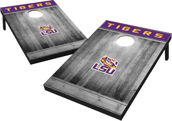 Wild Sports LSU Tigers NCAA Grey Wood Tailgate Toss