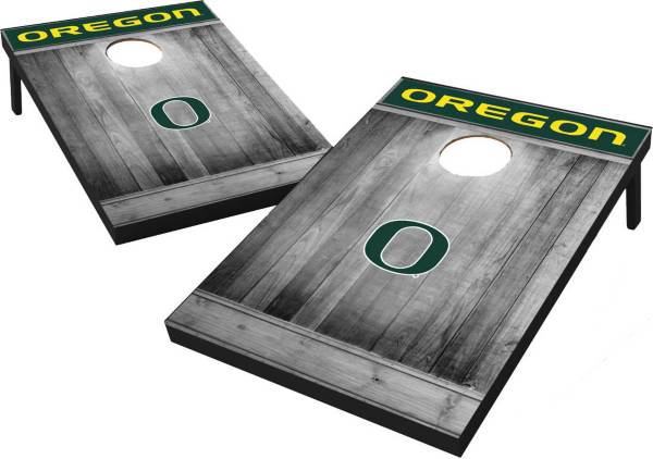 Wild Sports Oregon Ducks NCAA Grey Wood Tailgate Toss