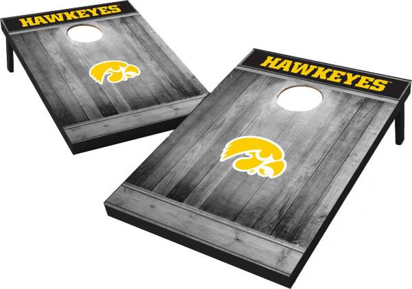 Wild Sports Iowa Hawkeyes NCAA Grey Wood Tailgate Toss