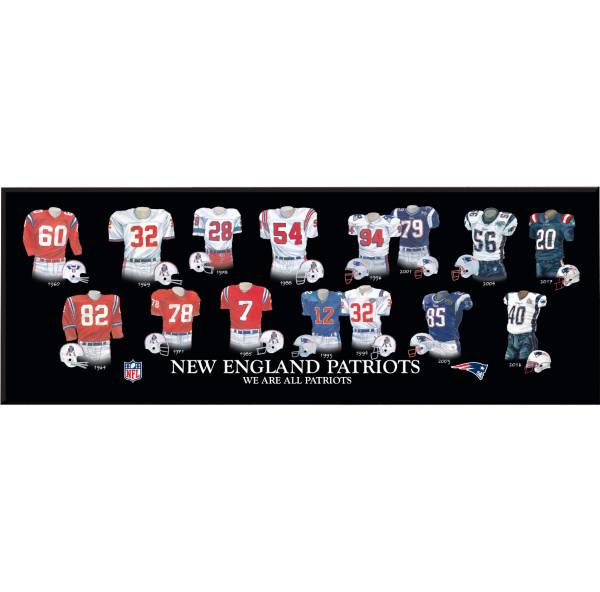 Winning Streak Sports New England Patriots Team Uniform Evolution Plaque