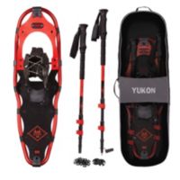 1 size for all Black & Red Yukon Charlie's Carbon Flex Spin Snowshoes 