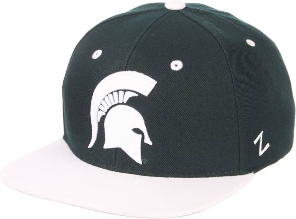 Zephyr Men's Michigan State Spartans Green/White Script Adjustable Snapback Hat