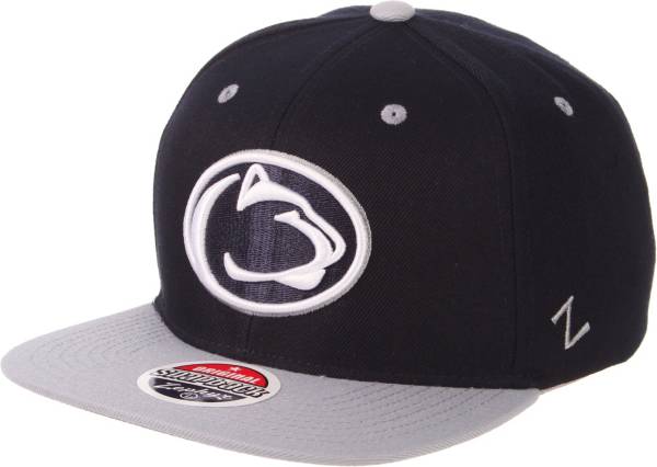 Zephyr Men's Penn State Nittany Lions Blue/Grey Script Adjustable Snapback Hat