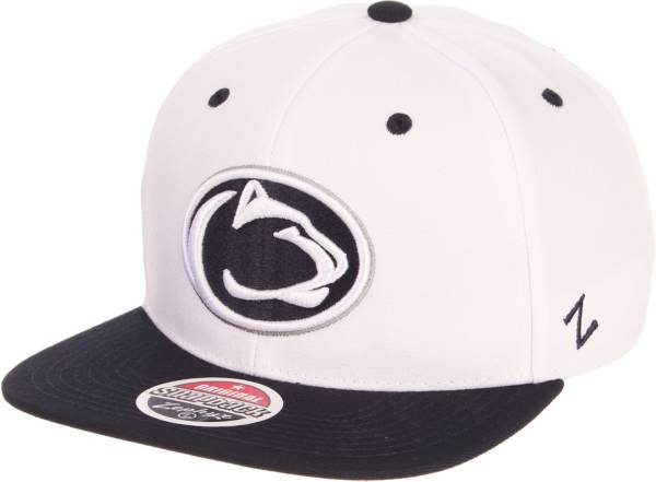 Zephyr Men's Penn State Nittany Lions White/Blue Script Adjustable Snapback Hat