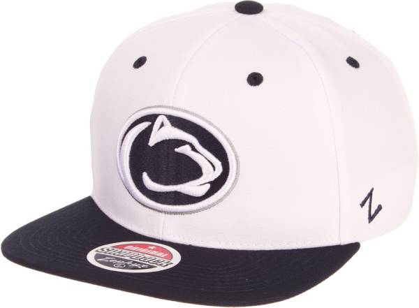 Zephyr Men's Penn State Nittany Lions White/Blue Script Adjustable Snapback Hat product image
