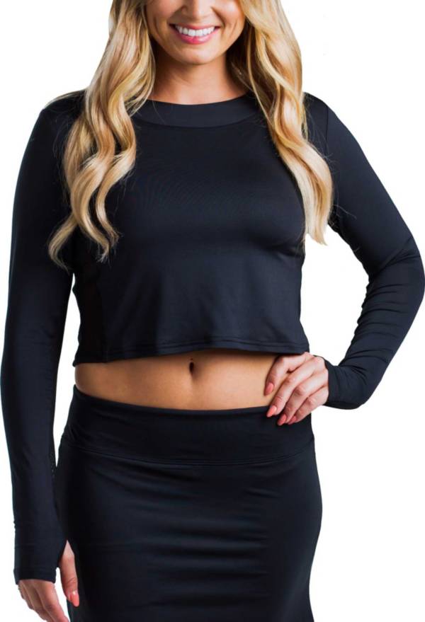 SanSoleil Women's Cropped Tennis Shirt