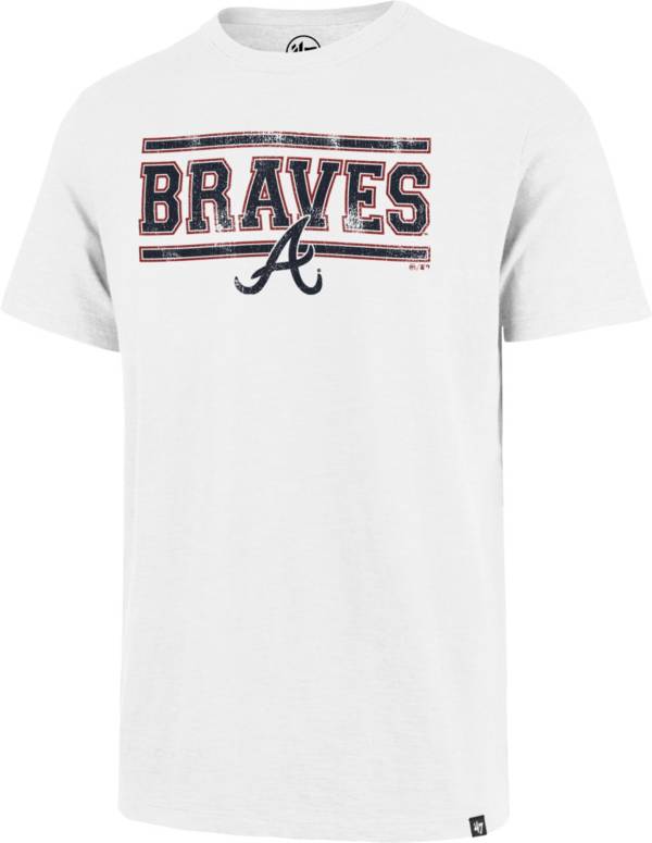 ‘47 Men's Atlanta Braves White Scrum T-Shirt