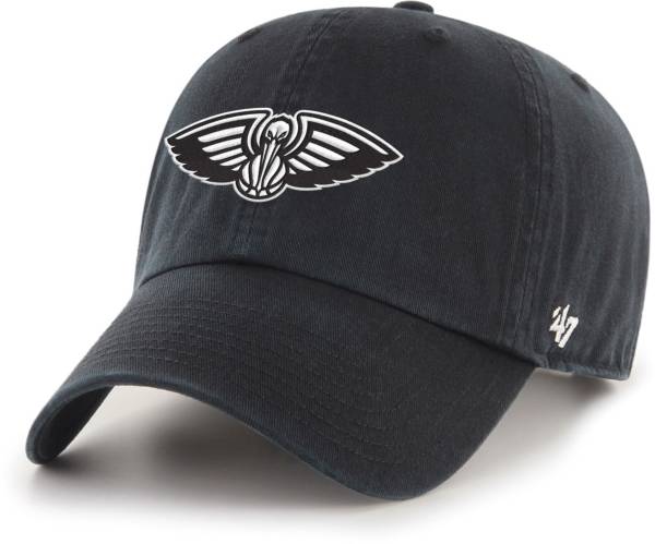 ‘47 Men's New Orleans Pelicans Black Cleanup Adjustable Hat