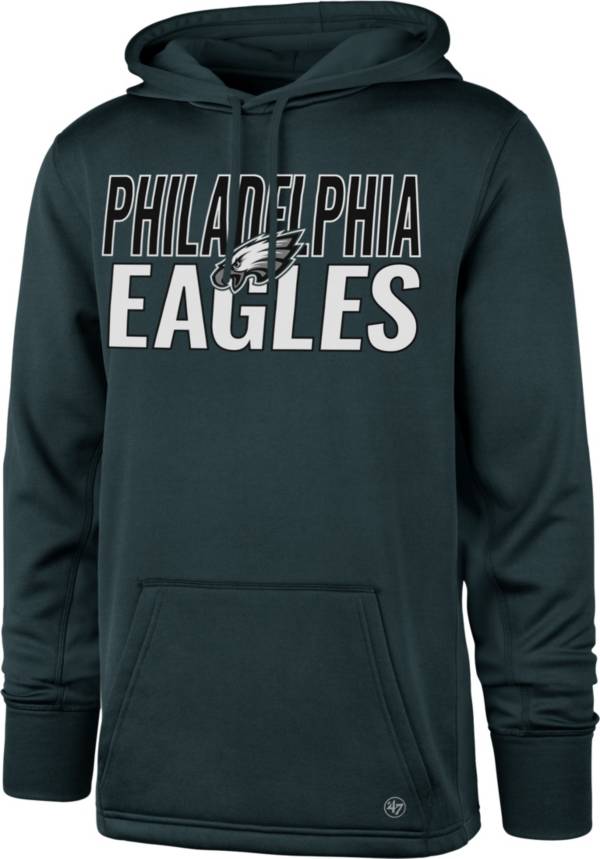 ‘47 Men's Philadelphia Eagles Tech Fleece Green Performance Hoodie