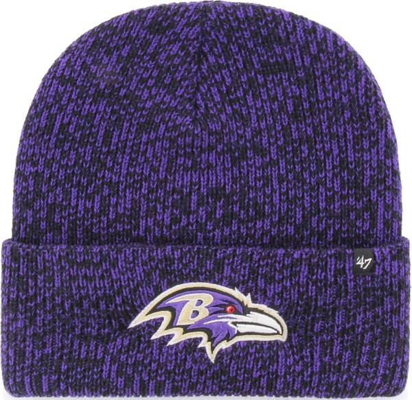 47 Men's Baltimore Ravens Brainfreeze Purple Cuffed Knit Hat