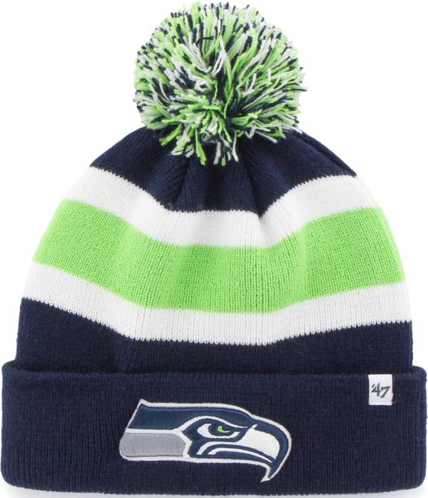 '47 Men's Seattle Seahawks Breakaway Navy Pom Knit