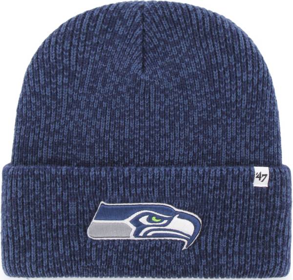47 Men's Seattle Seahawks Brainfreeze Navy Cuffed Knit Hat