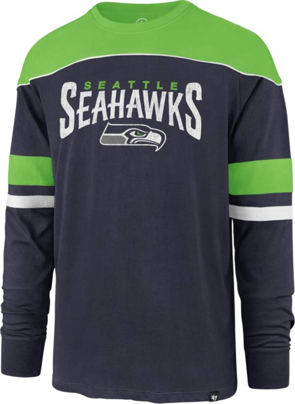 ‘47 Men's Seattle Seahawks Win Streak Navy Long Sleeve Shirt