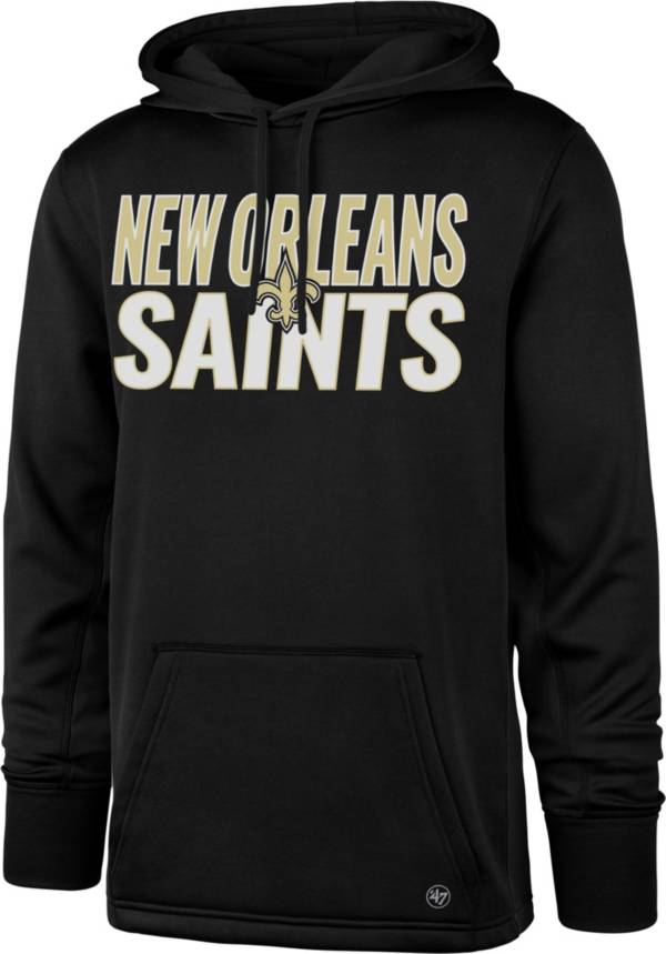 ‘47 Men's New Orleans Saints Tech Fleece Black Performance Hoodie