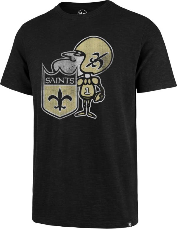 ‘47 Men's New Orleans Saints Scrum Logo Legacy Black T-Shirt